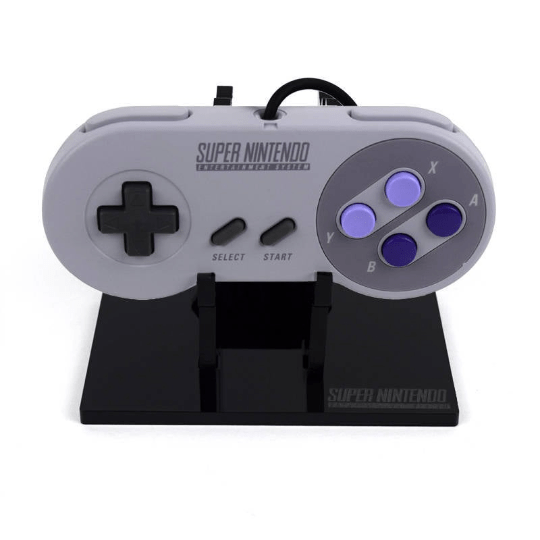 Display stand for Nintendo SNES controller Super Nintendo - Crystal Black | Rose Colored Gaming