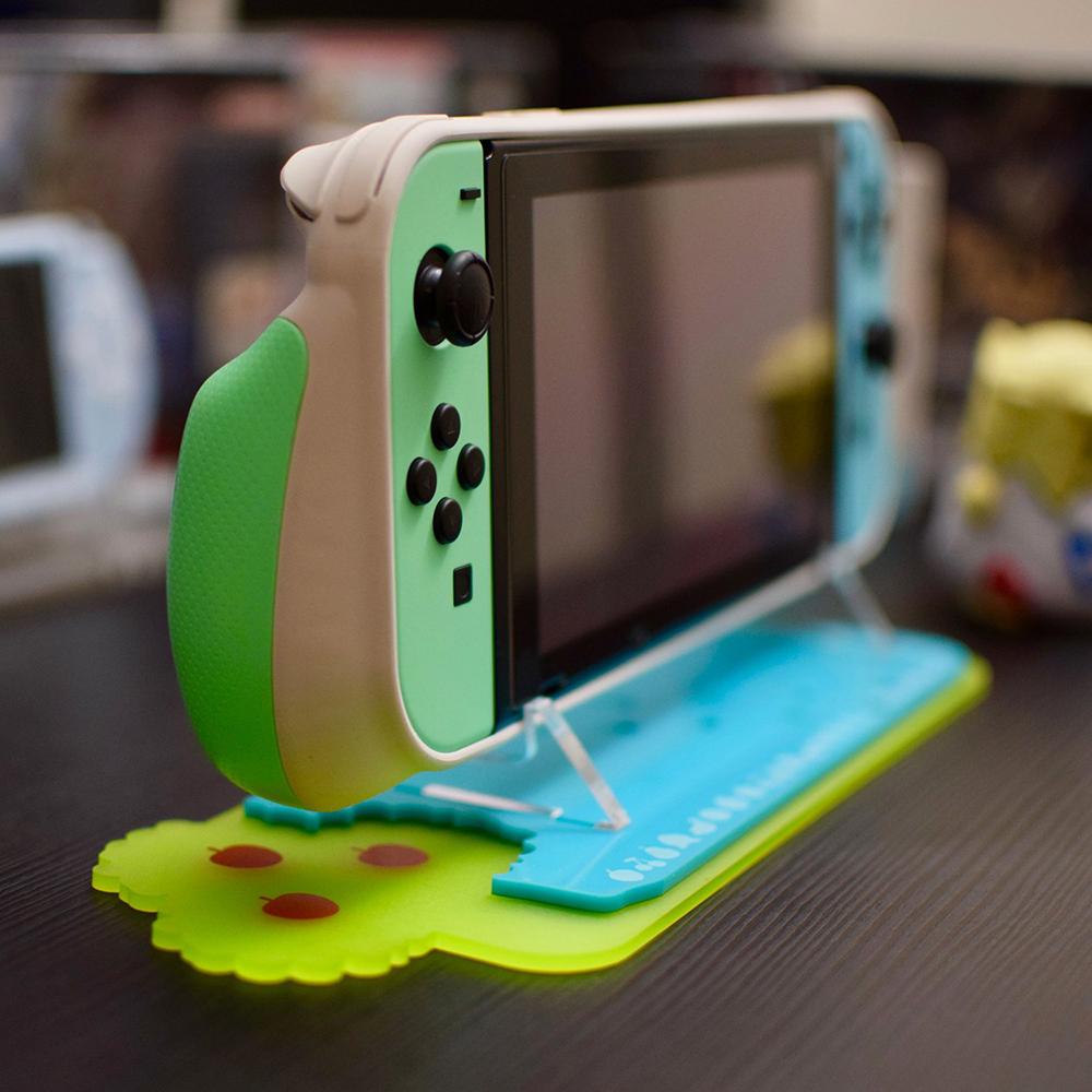 Display stand for Nintendo Switch handheld console - Animal Crossing New Horizons Edition | Rose Colored Gaming