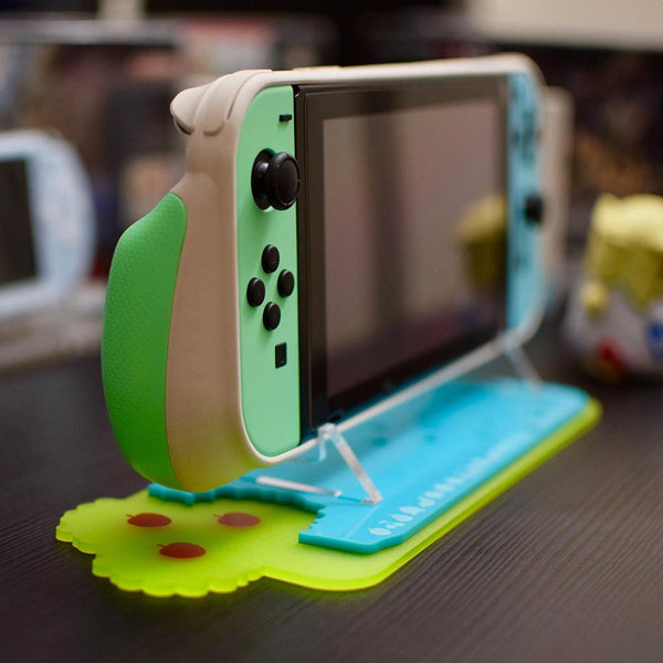 Display stand for Nintendo Switch handheld console - Animal Crossing New Horizons Edition | Rose Colored Gaming
