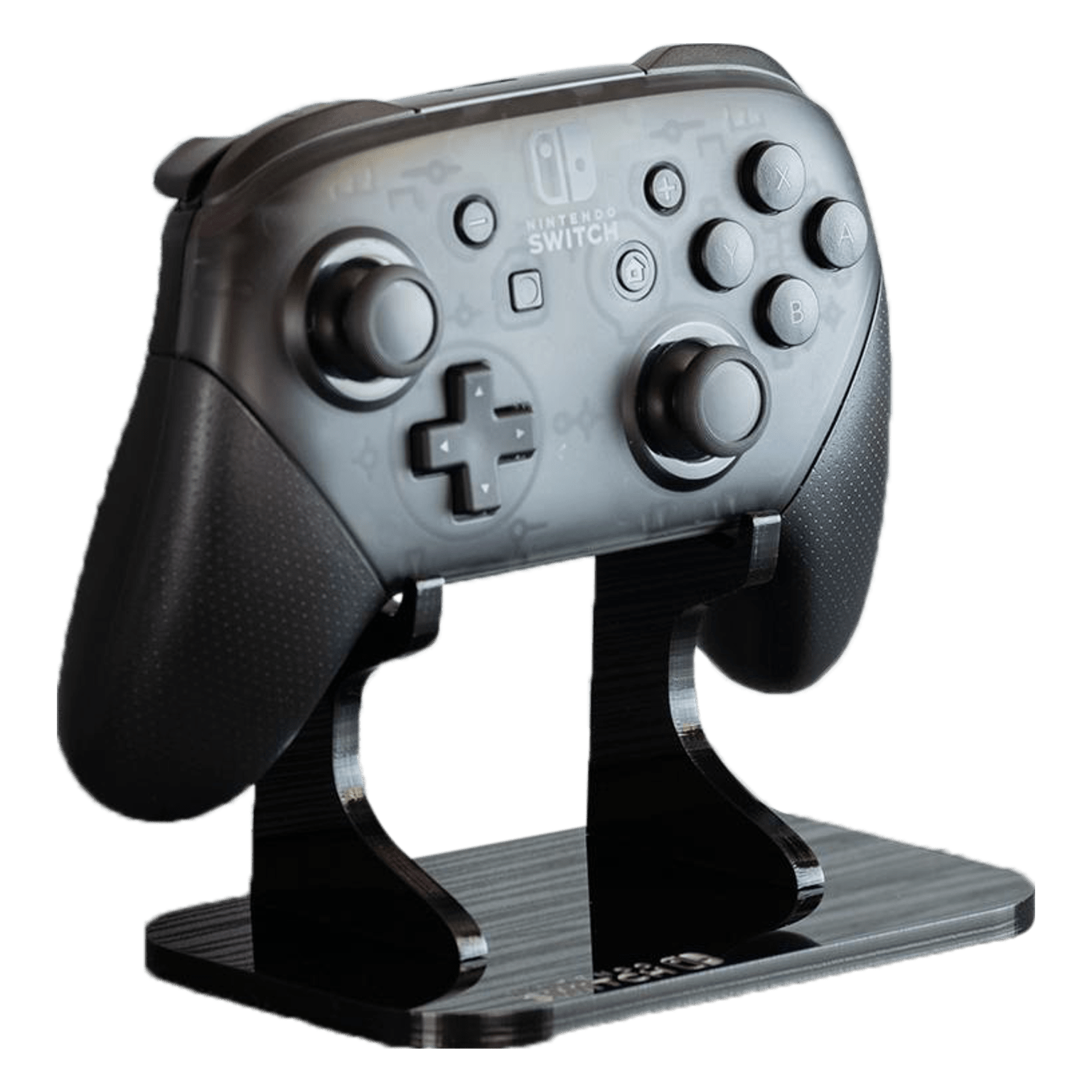 Display stand for Nintendo Switch Pro controller - Crystal Black | Rose Colored Gaming