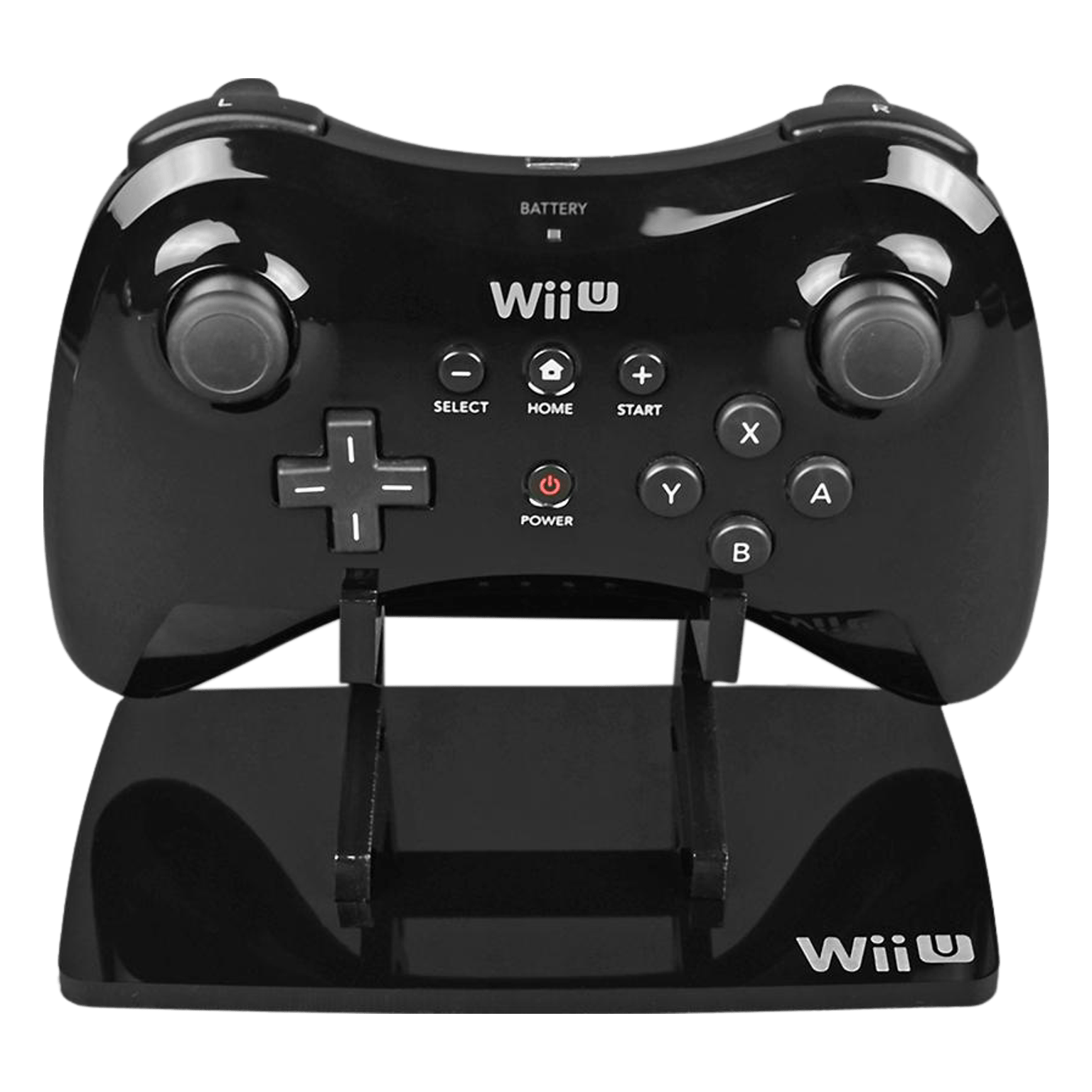 Display stand for Nintendo Wii U Pro controller - Crystal Black | Rose Colored Gaming