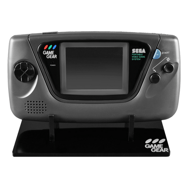 Display stand for Sega Game Gear handheld console - Crystal Black | Rose Colored Gaming