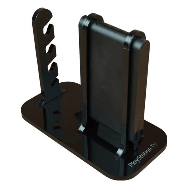 Display stand for Sony PlayStation TV - Crystal Black | Rose Colored Gaming