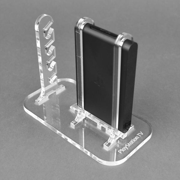 Display stand for Sony PlayStation TV - Crystal Clear | Rose Colored Gaming