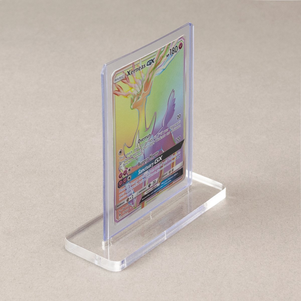 Display stand for toploader trading card pokemon, YuGiOh, MtG, Sports etc - 5 pack clear | Rose Colored Gaming Display stand for toploader trading card pokemon, YuGiOh, MtG, Sports etc - 5 pack clear | Rose Colored Gaming