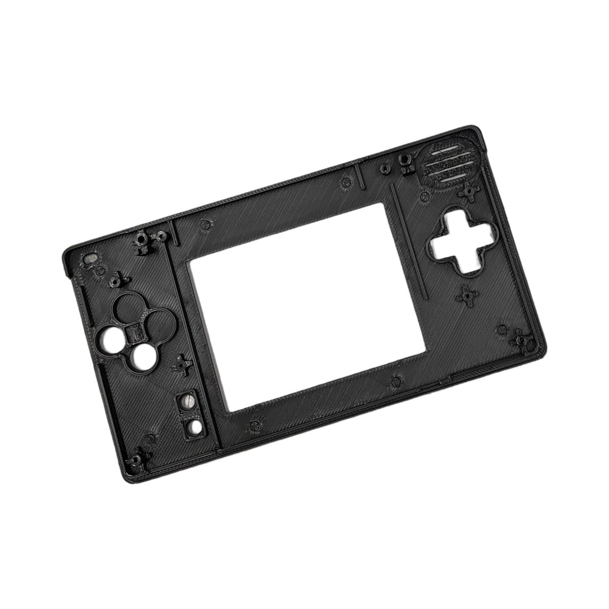 Duo Faceplate for Game Boy Macro console (Nintendo DS Lite mod) 3D printed - Black | Humble Bazooka