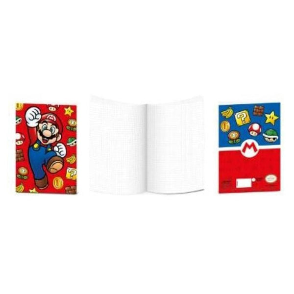 Essential A5 Mario themed gridded page soft cover notebook | Pyramid