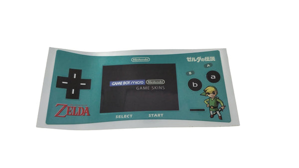Faceplate Sticker for Nintendo Game Boy Micro Zelda Style Green Design | ZedLabz