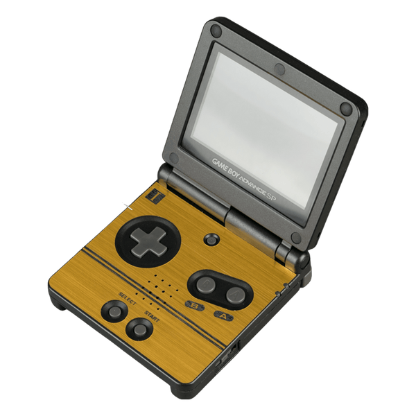 Famicom Style veneer sticker for Game Boy Advance SP - metallic gold | Rose Colored Gaming