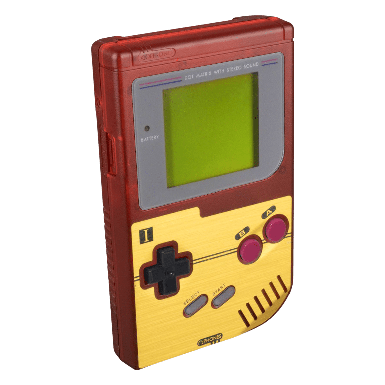 Famicom Style veneer sticker for Game Boy DMG-01 console - metallic gold | Rose Colored Gaming