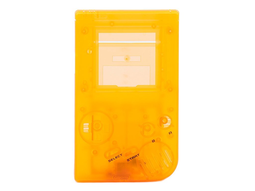 Front & Back Housing Shell For Nintendo Game Boy DMG-01 Original Console - Clear Orange | Retro Modding