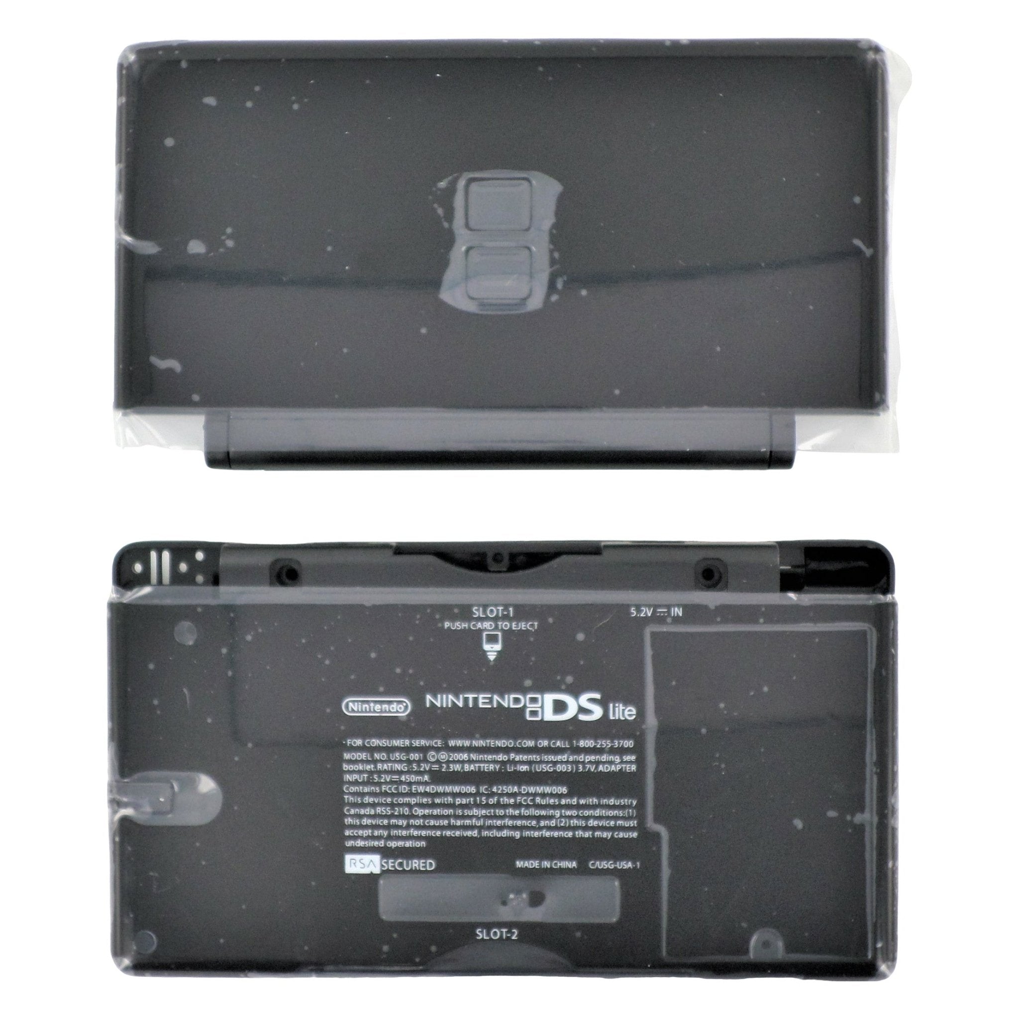 Full housing shell for Nintendo DS Lite console complete casing repair kit replacement - Black | ZedLabz