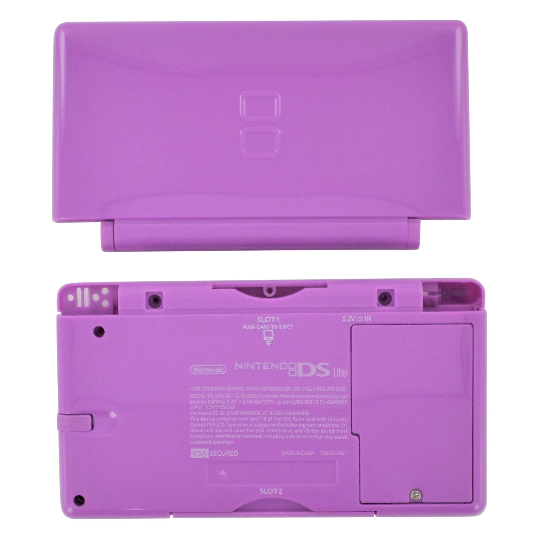 Full housing shell for Nintendo DS Lite console complete casing repair kit replacement - Purple | ZedLabz - 1