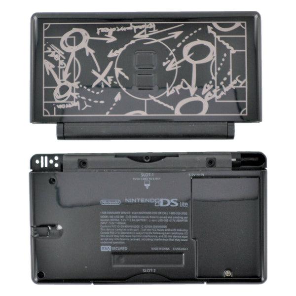 Full housing shell for Nintendo DS Lite console complete repair kit replacement - Football Edition Black | ZedLabz