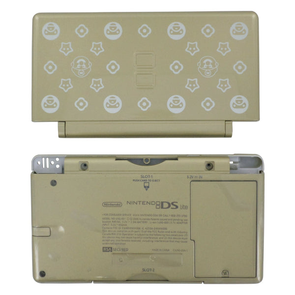 Full housing shell for Nintendo DS Lite console complete repair kit replacement - Mario Edition Gold | ZedLabz
