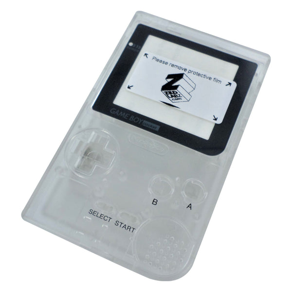Full housing shell for Nintendo Game Boy Pocket console complete case repair kit replacement - clear | ZedLabz