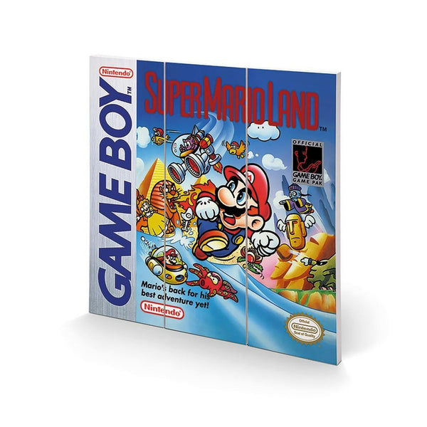 GameBoy Super Mario Land 30 x 30cm Square Wood Panel Print wall art | Pyramid