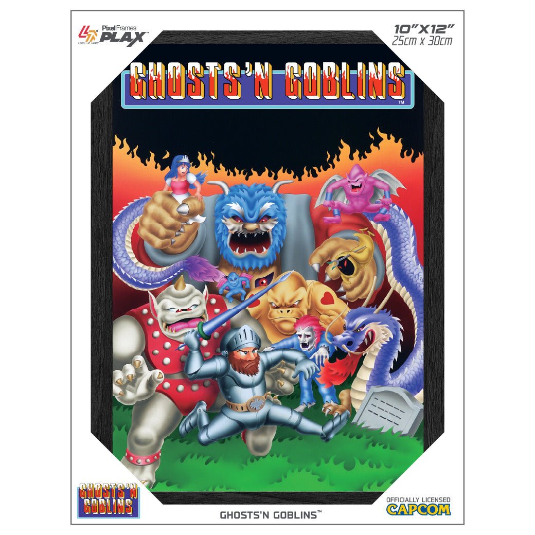 Ghost 'N Goblins Plax lenticular frame 3D wall art officially licensed 10"x12" inch (23x30cm) | Pixel Frames