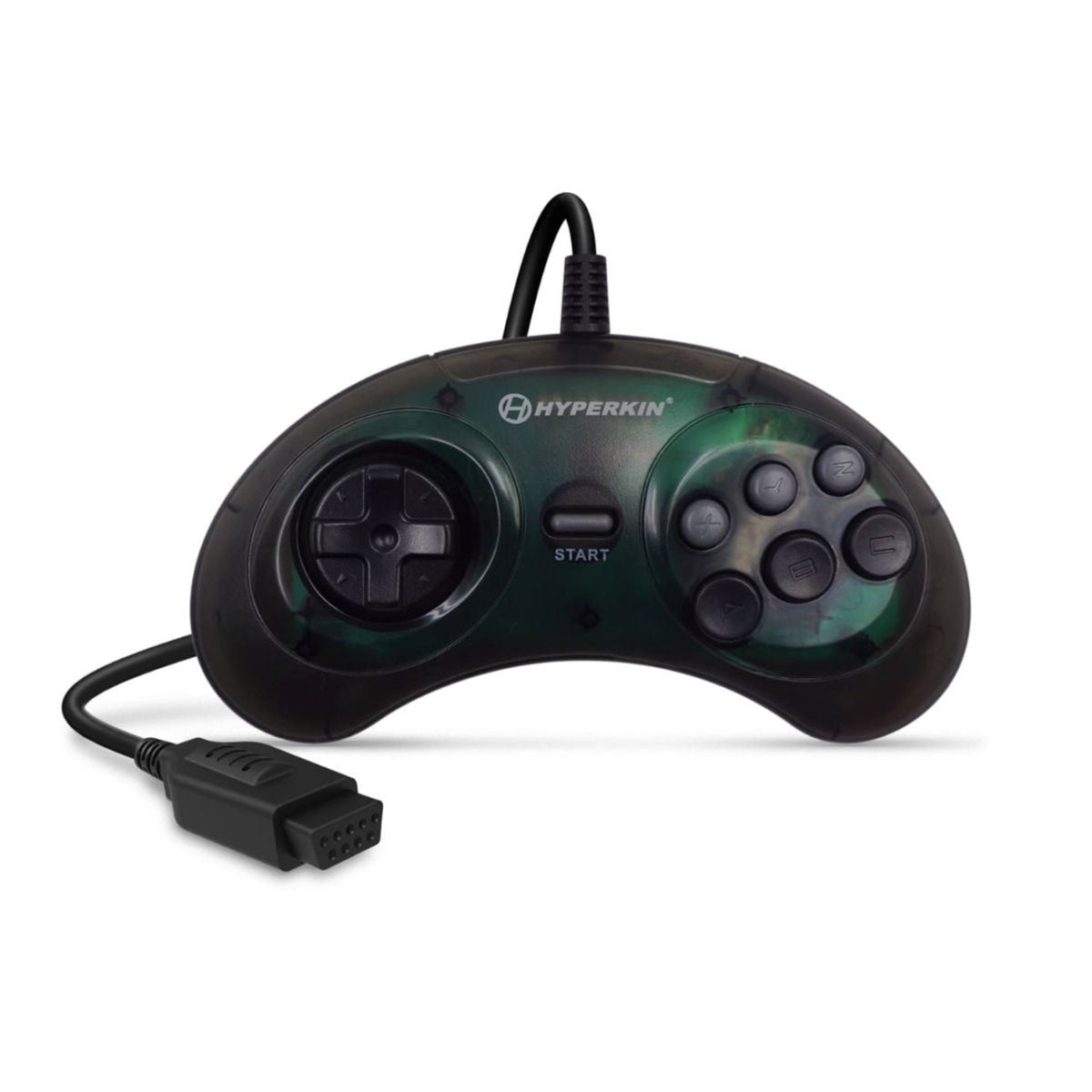 GN6 Premium Wired Controller for Sega Mega Drive & Genesis - Space Black | Hyperkin