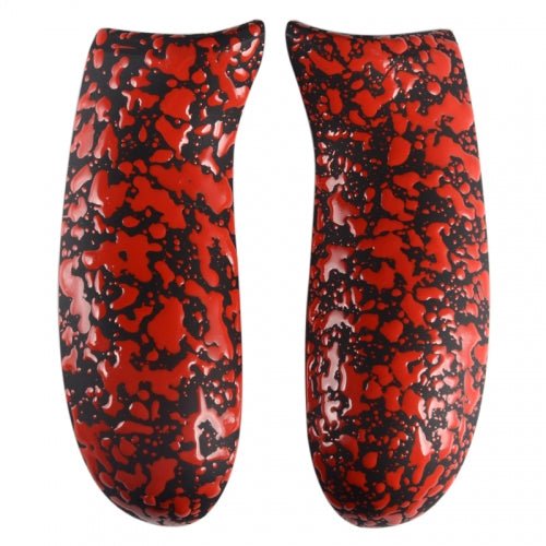 Grip handles for Xbox One Slim controllers rubberised left & right panels non slip - 3D splashing Black & Red | ZedLabz