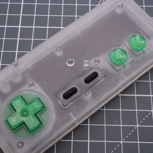 Hand cast custom resin buttons for Nintendo NES controller NES-004 (also fits Game Boy DMG-01) - Lime Candy | Lab Fifteen Co