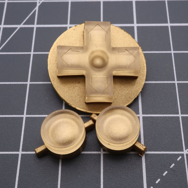 Hand cast custom resin buttons for Nintendo NES controller NES-004 (also fits Game Boy DMG-01) - Metallic Gold | Lab Fifteen Co
