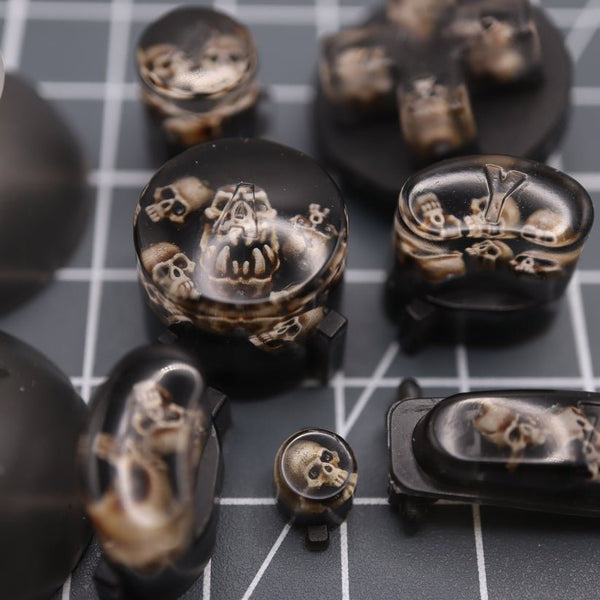Hand cast custom resin buttons for Nintendo GameCube controller - Skull | Lab Fifteen Co