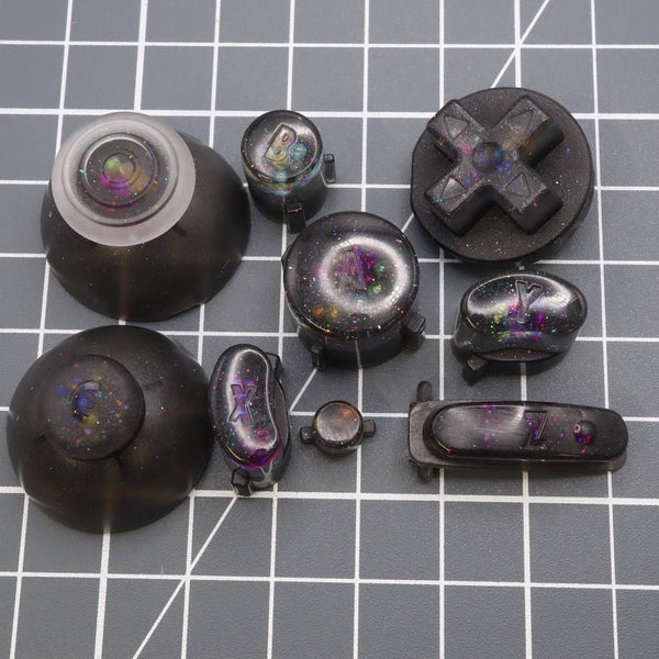 Hand cast custom resin buttons for Nintendo GameCube controller - Solar System | Lab Fifteen Co