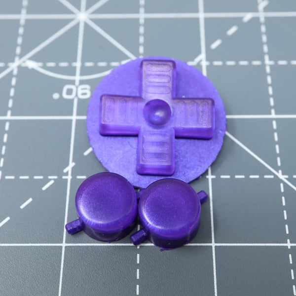 Hand cast resin buttons for Nintendo Game Boy Original DMG-01 (Game Boy Classic) - Grape candy | Lab Fifteen Co - 1