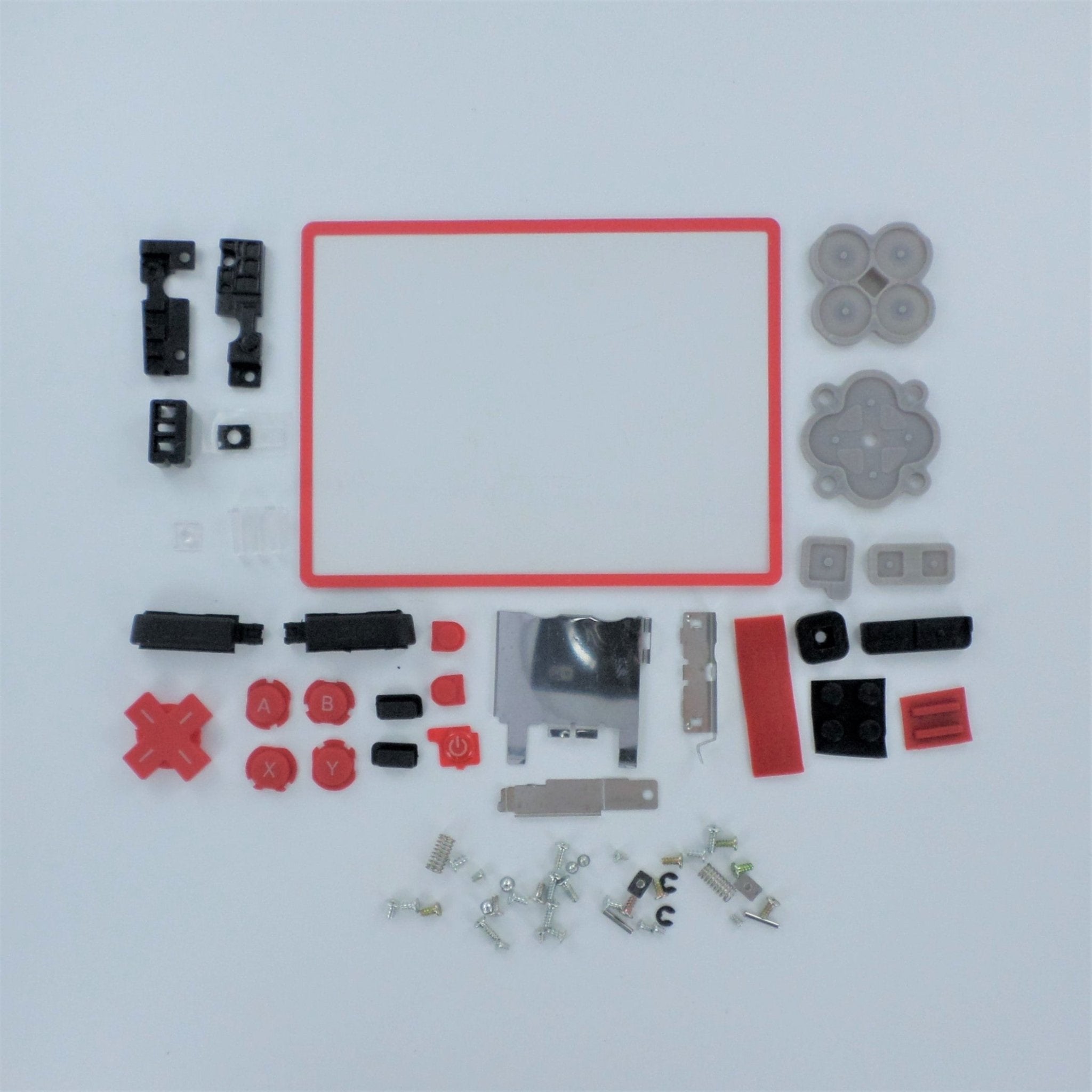 Housing for Nintendo DSi XL console complete kit replacement Mario Edition - Red & Black | ZedLabz