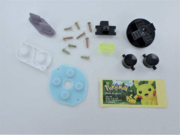 Housing shell case repair kit for Nintendo Game Boy DMG-01 replacement repair case shell with Pokemon screen - Glow in the dark Yellow Pokemon Edition | ZedLabz