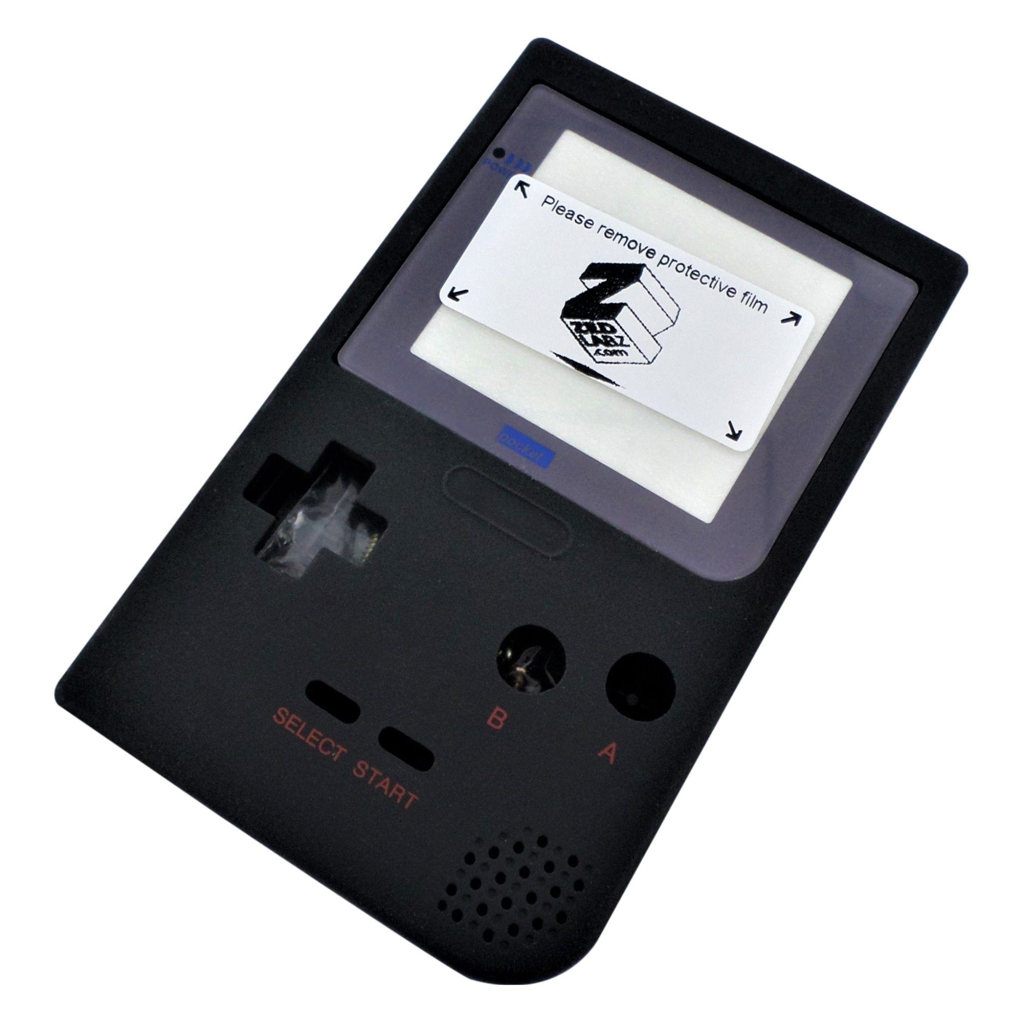 Housing shell case repair kit for Nintendo Game Boy Pocket soft touch - Black/Red Writing | ZedLabz - 1
