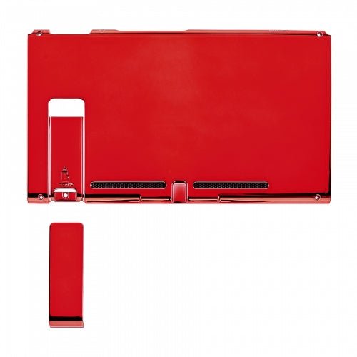Housing shell for Nintendo Switch console back plate with kickstand hard case - Chrome Red | ZedLabz
