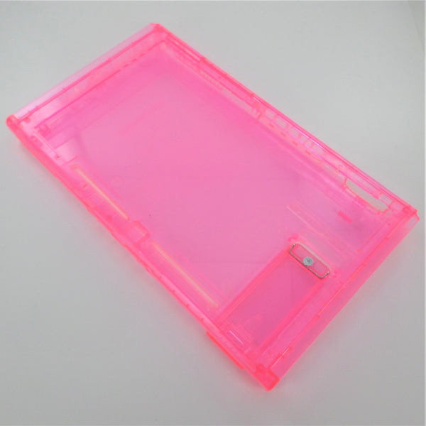 Housing shell for Nintendo Switch console with stand replacement hard casing front & back - Clear Pink | ZedLabz