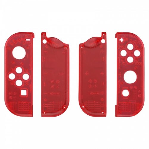 Housing shell for Nintendo Switch Joy - Con controller hard casing replacement - Transparent Red | ZedLabz - 1