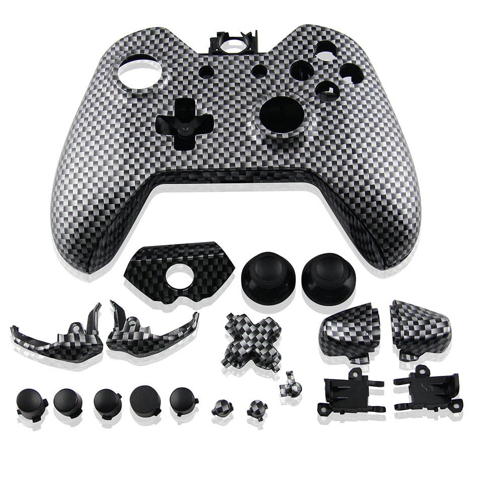 Housing shell for Xbox One controller Microsoft 1st gen 1537 full complete repair kit - Carbon Fibre Effect | ZedLabz - 1