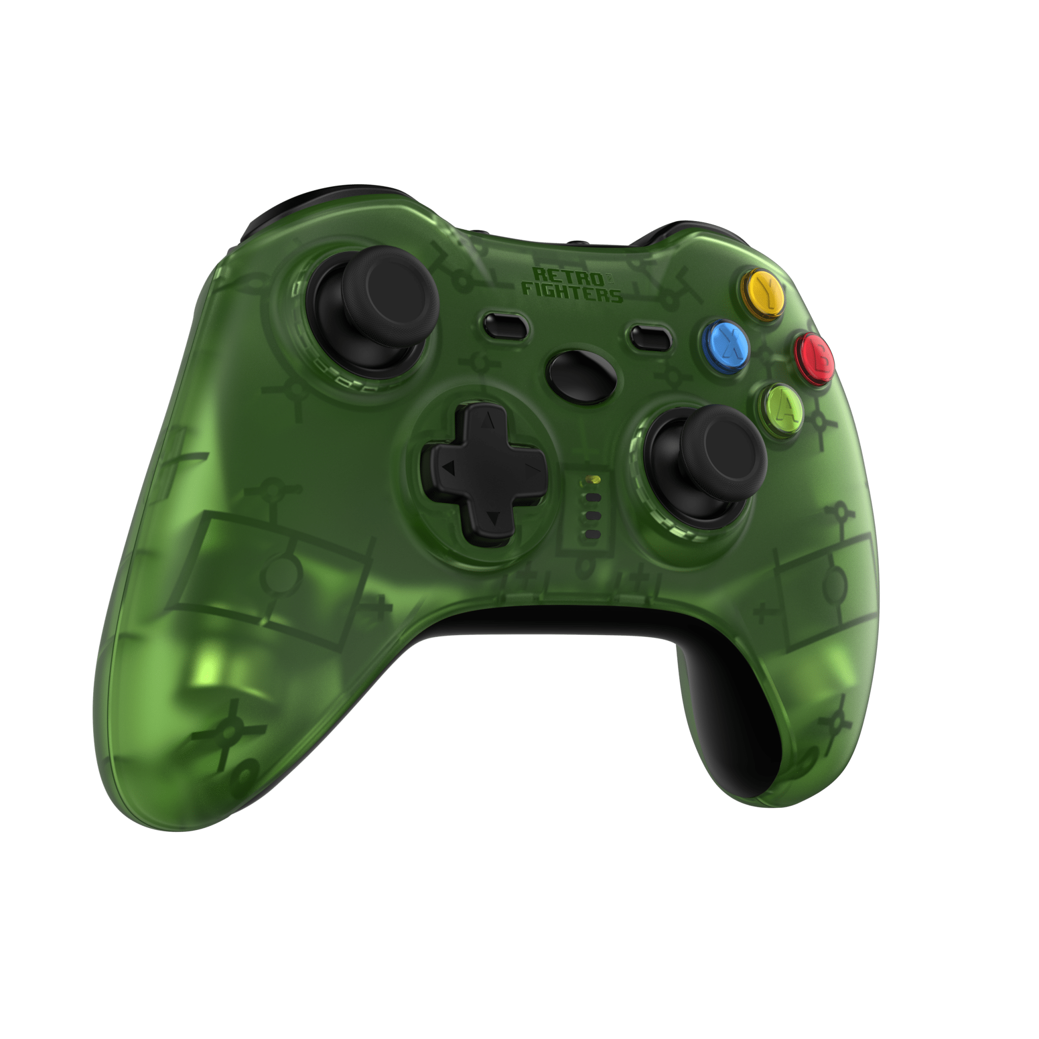 Hunter 360 wireless controller for Xbox 360 & PC - Clear Green | Retro Fighters