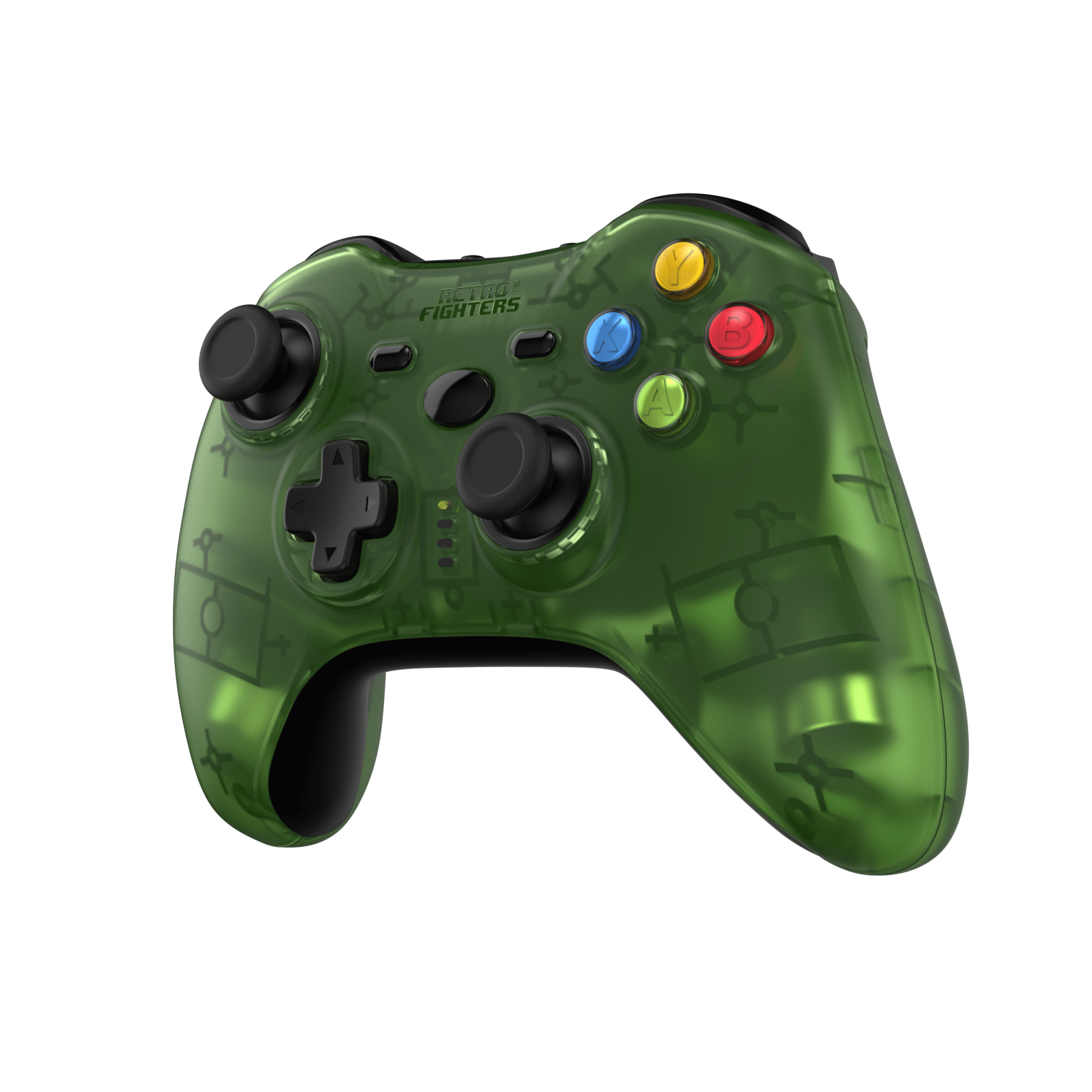 Hunter 360 wireless controller for Xbox 360 & PC - Clear Green | Retro Fighters