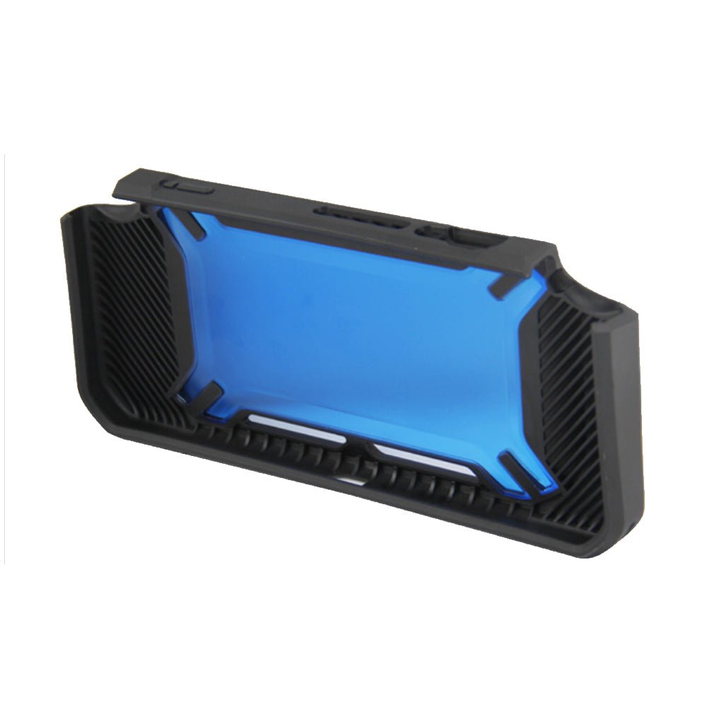 Hybrid cover for Nintendo Switch Console TPU snap on tough case protective bumper - black & blue | ZedLabz - 2