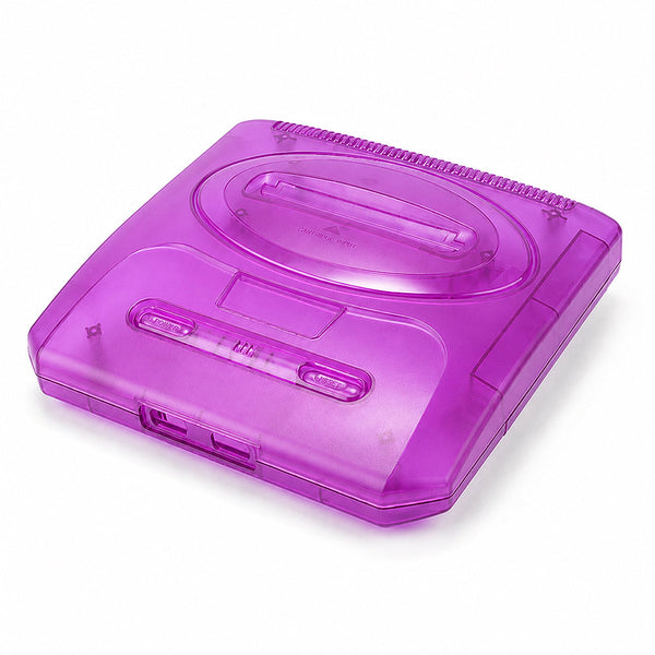 Replacement console shell housing for Sega Mega Drive 2 / Genesis 2 - Clear Purple | XYAB
