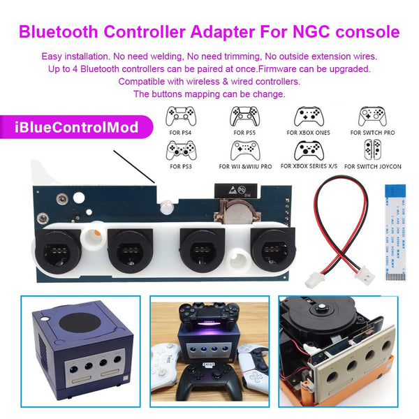 Internal wireless controller adapter for GameCube | Hispeedido iBlueControlMod