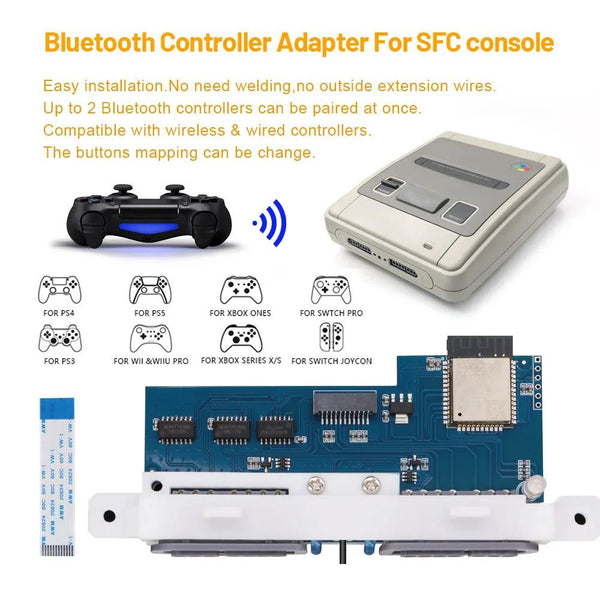 Internal wireless controller adapter for Super Famicom & SNES (EU/JP) | Hispeedido iBlueControlMod - 2