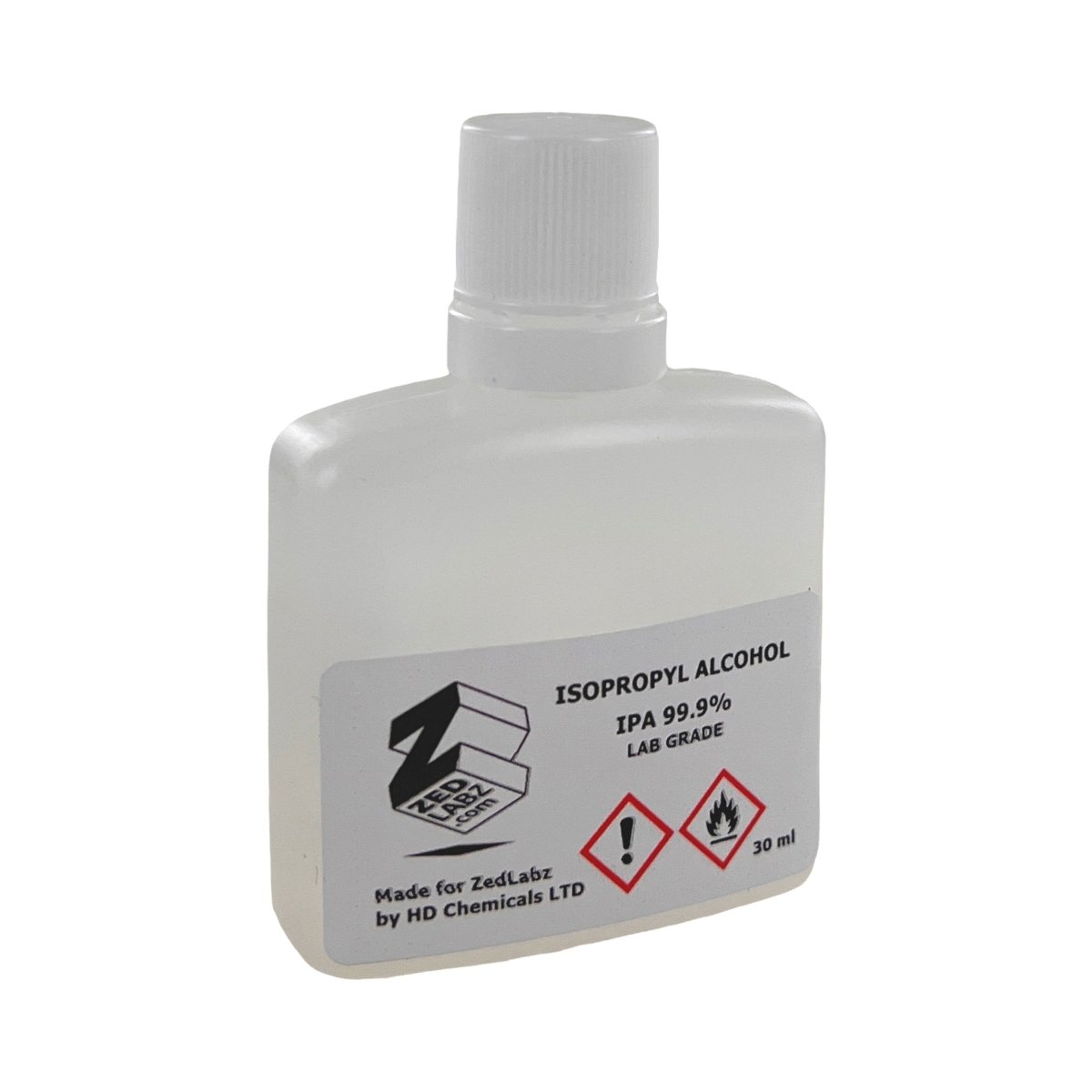 Isopropyl alcohol cleaning liquid 99% IPA lab grade bottle 30ML | ZedLabz