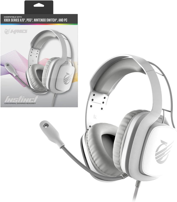 KMD Instinct Universal Wired Gaming Headset - White (Xbox Series X/S, PS5, Switch, PC) | KMD - 1