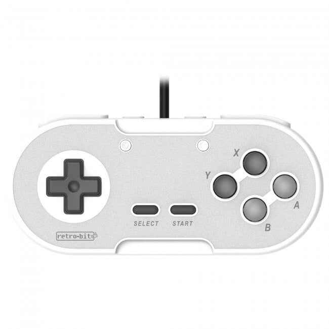 Legacy16 wired USB Snes style controller gamepad for Nintendo Switch, PC, Mac & USB devices - White | Retro-Bit