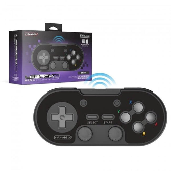 Legacy16 wireless controller for Snes, Switch & USB 2.4GHz - Black | Retro-Bit