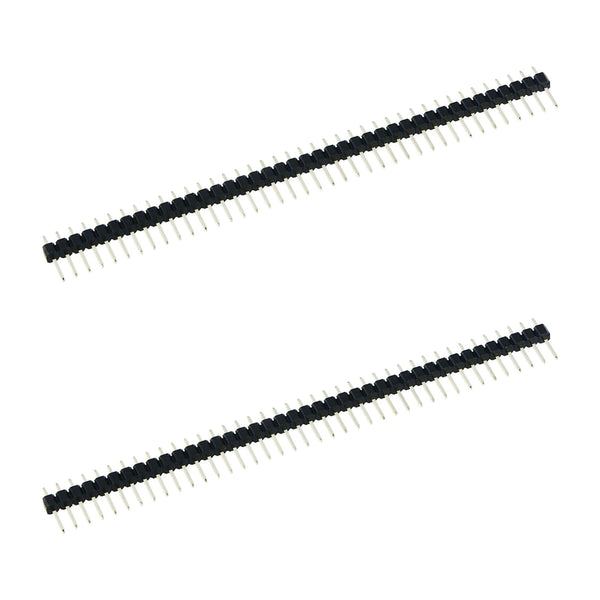 40 pin male header strip 2.54mm single row breakable for console mods & PCB projects - 2 pack | ZedLabz