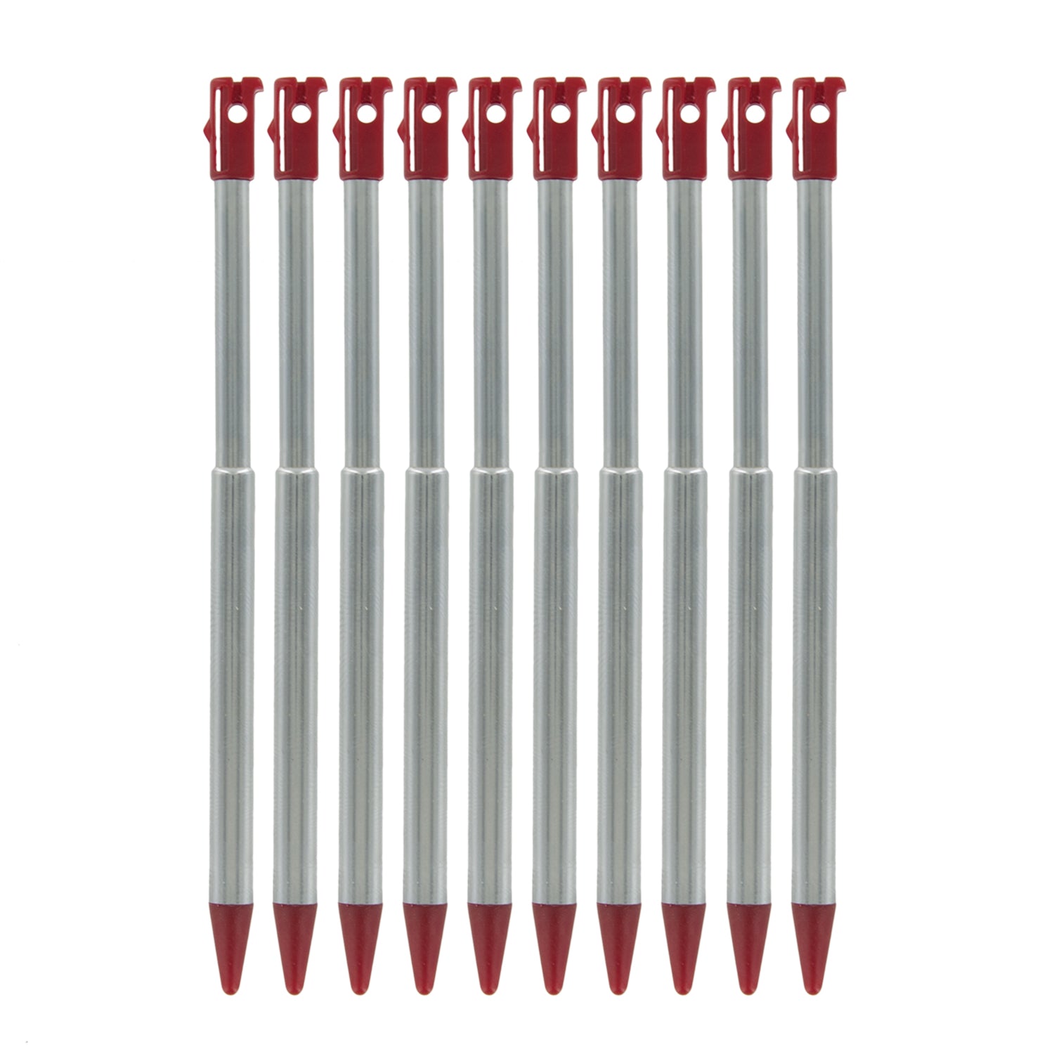 Metal Extendable Stylus For 2012 Nintendo 3DS - 10 Pack Red | ZedLabz - 1