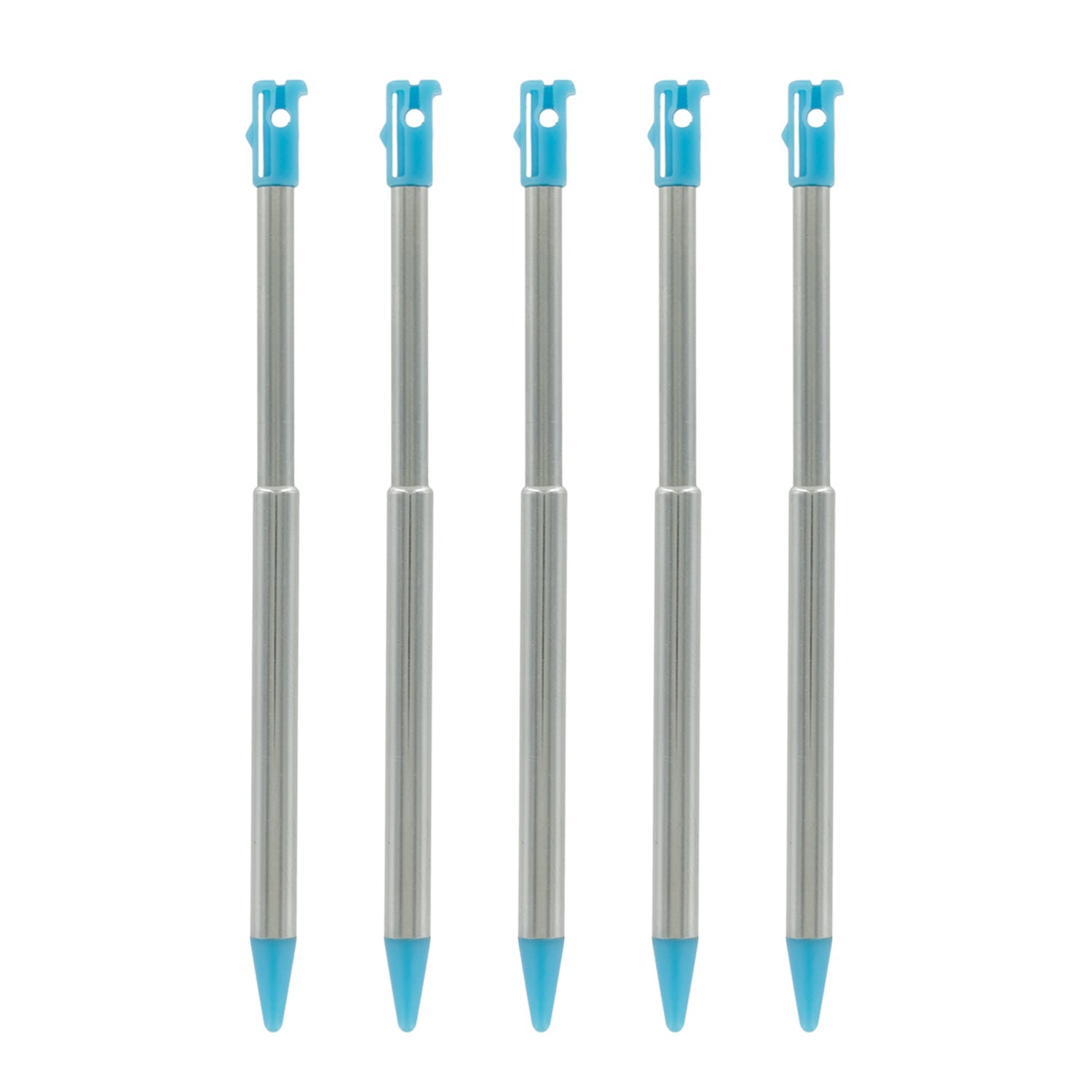 Metal Extendable Stylus For 2012 Nintendo 3DS - 5 Pack Aqua Blue | ZedLabz - 1