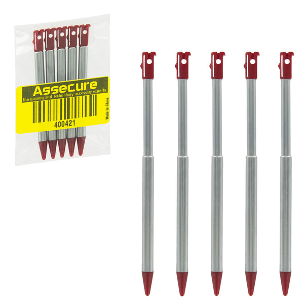 Metal Extendable Stylus For 2012 Nintendo 3DS - 5 Pack Red | ZedLabz